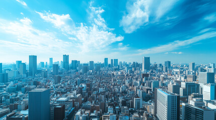 City Skyline Under Blue Sky and White Clouds