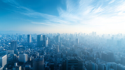 City Skyline Under Blue Sky and White Clouds