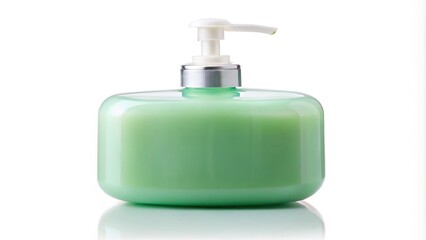 Obraz premium Close-Up of used antibacterial soap isolated on white background