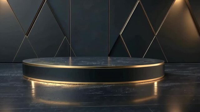 gold stage product showcase , abstract gold background, glitter glow magical moment luxury wallpaper