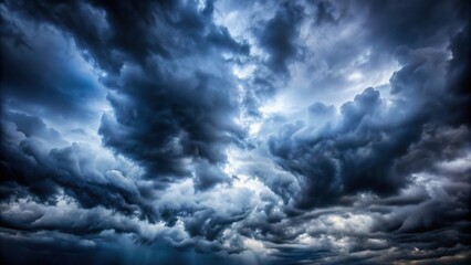 Obraz premium dark gloomy stormy sky and clouds background wallpaper nature Extreme Close-Up