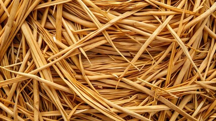 Close-up of woven straw
