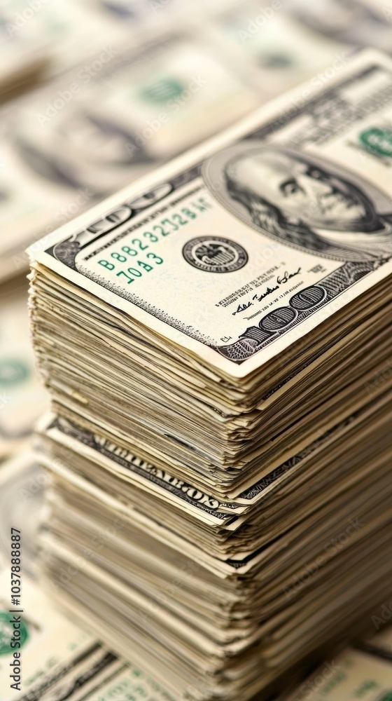 Poster exploring the financial power of stacked cash a deep dive into wealth and currency dynamics