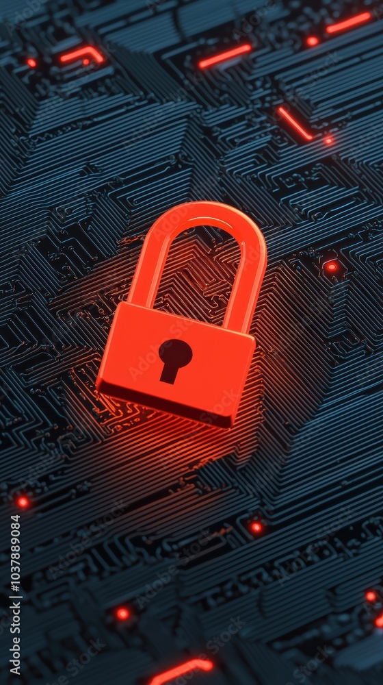 Poster digital security understanding the role of lock symbols in modern technology and cybersecurity