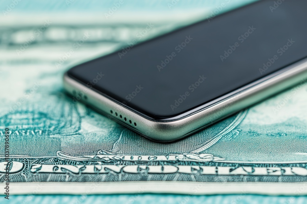 Poster the intersection of technology and finance exploring the role of smartphones in modern currency tran