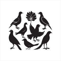 Bird silhouettes clip art