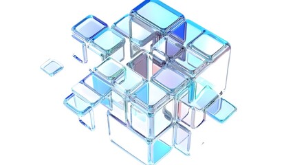 Background design, abstract geometric blocks, 3d render