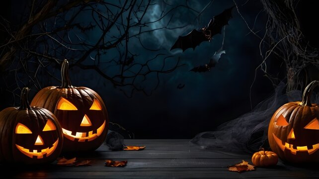 Halloween dark background with copy space for content celebration observed in many countries on 31 October
