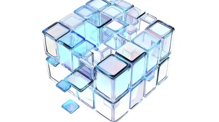 Fototapeta premium Background design, abstract geometric blocks, 3d render