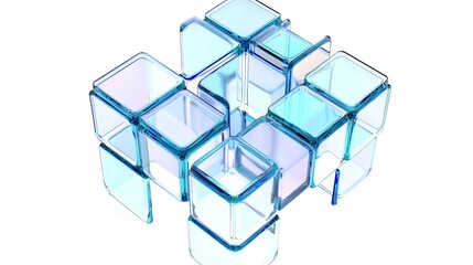 Fototapeta premium Background design, abstract geometric blocks, 3d render