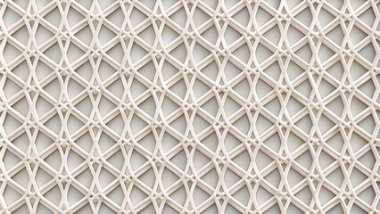 Fototapeta premium Close-up seamless white net geometric pattern background