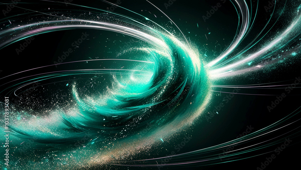 Poster abstract digital wave background representing information technology. dimensional mobility, informat