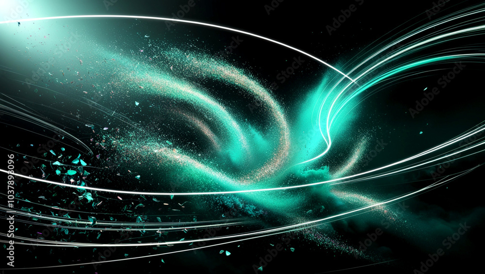 Poster abstract digital wave background representing information technology. dimensional mobility, informat
