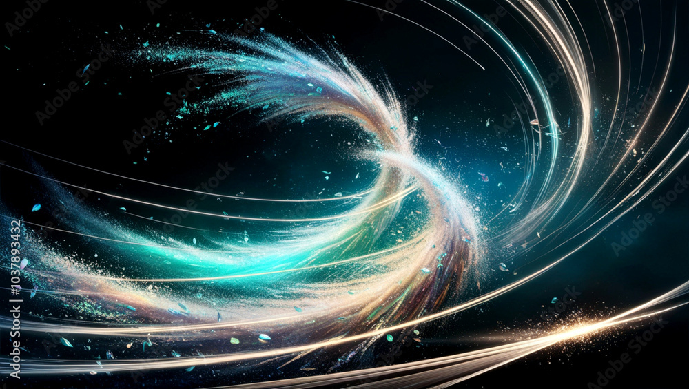 Poster abstract digital wave background representing information technology. dimensional mobility, informat