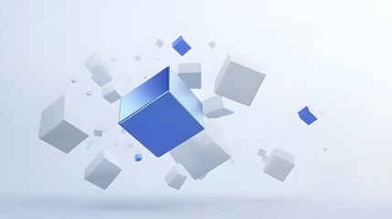 Abstract 3D Render of cubes