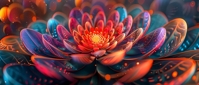 Vibrant bloom of nature a stunning representation of a multi-hued flower with intricate petals and enchanting details