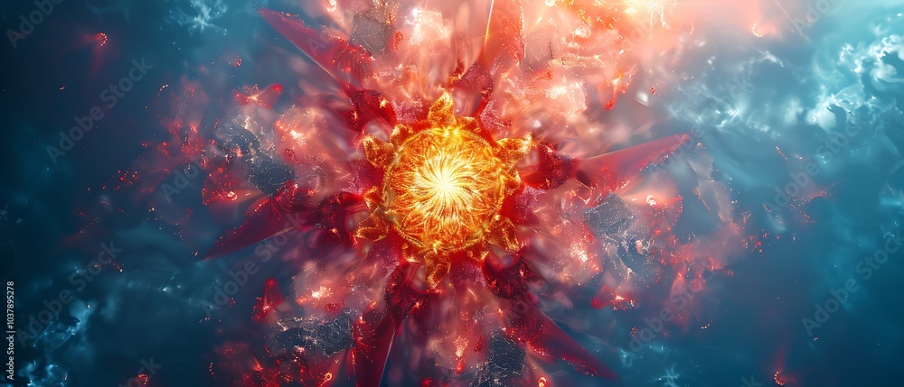 Poster exploring the vibrant and dynamic patterns of cosmic energy a visual journey through color and light