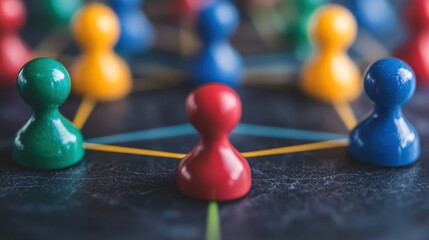 Connecting Individuals through Colorful Game Pieces in a Modern Networking Scenario