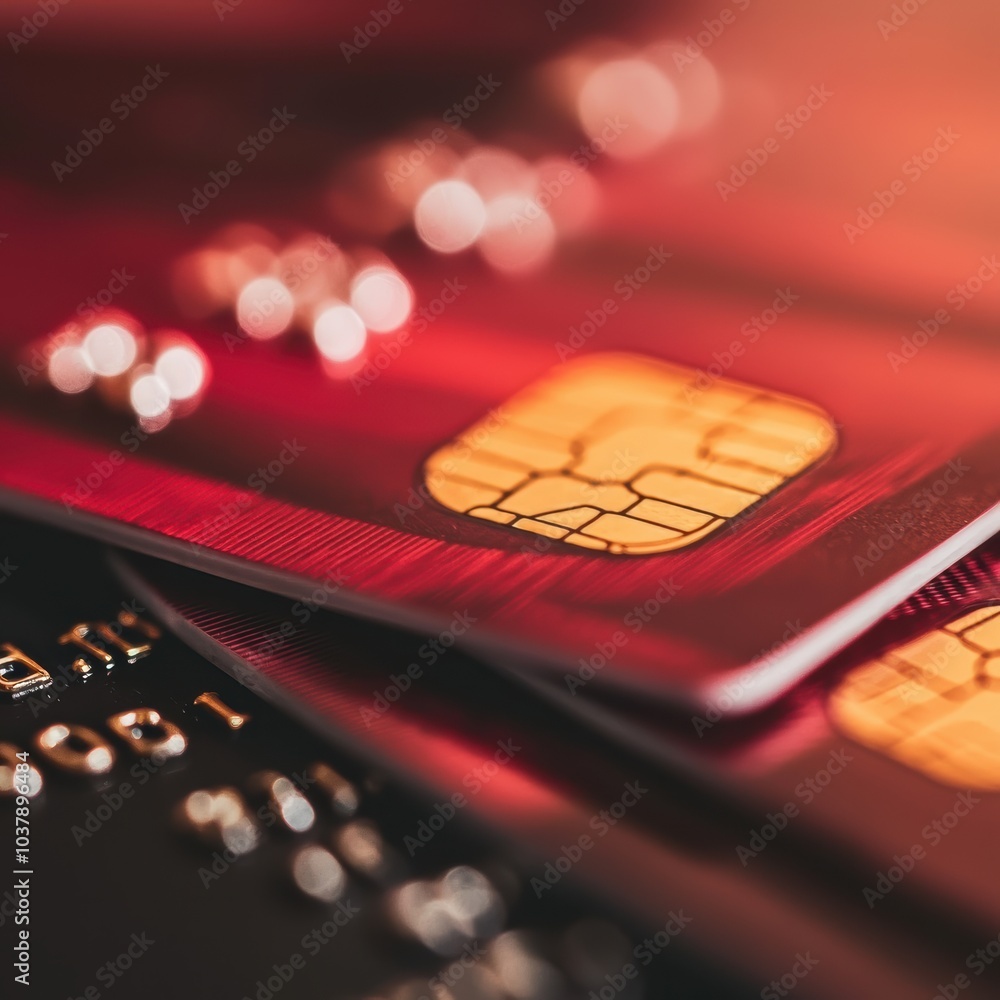 Poster exploring the intricacies of modern payment systems with credit cards and technology integration