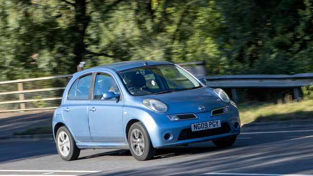 2009 blue NISSAN MICRA car
