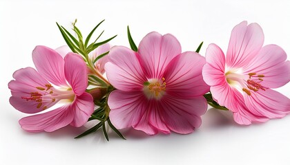 Fototapeta premium Clarkia on white background isolated. Beautiful flower.