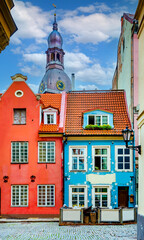 Fototapeta premium Medieval street in the old European city 