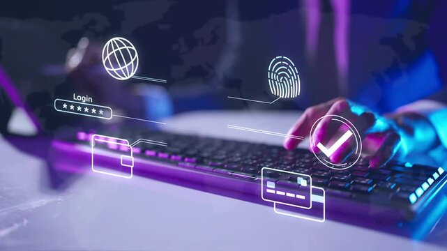 Online ecommerce banking payment security Digital identity cybersecurity user data privacy security encryption, online secure internet access Future technology