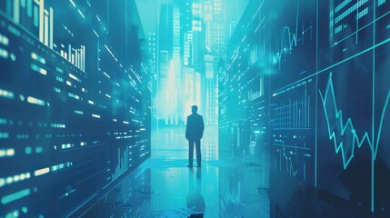 A minimalistic representation of a digital investment portfolio illustrating financial security and investment management in a modern setting