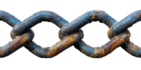 metal chain link fences isolated on a white transparent background