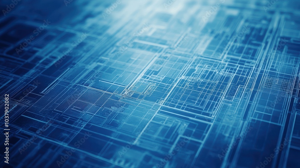 Poster a blue and white image of a computer chip