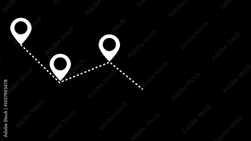 Poster location signal icon. directional location pointer icon.