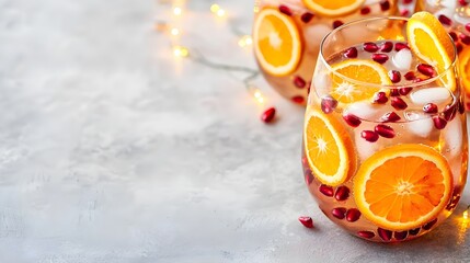 Fototapeta premium Pomegranate Orange Cocktail