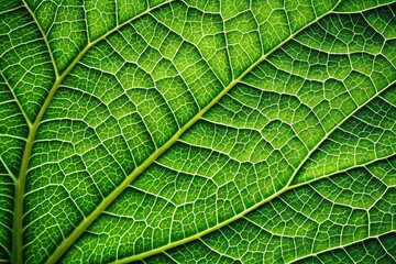 Obraz premium Macro green leaf texture close-up detail for abstract plant background