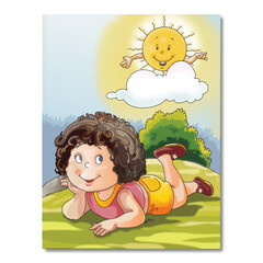 Chubby Cheeks nursery rhyme illustration