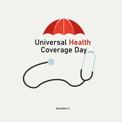 vector graphic of Universal Health Coverage Day good for national Universal Health Coverage Day celebration. flat design. flyer design.flat illustration.