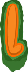 Halloween Pumpkin Alphabet Letter l Lowercase