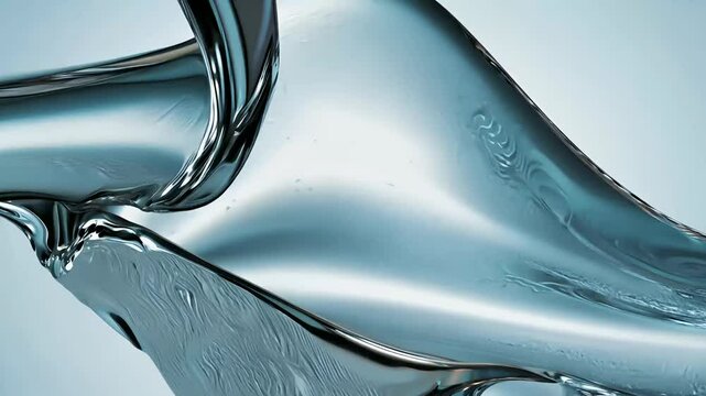 stunning 3D looping animation melting morphing liquid metal texture rendered ultrahighdefinition 4K providing abstract motion background futuristic fluid appearance three dimensional design flow loop