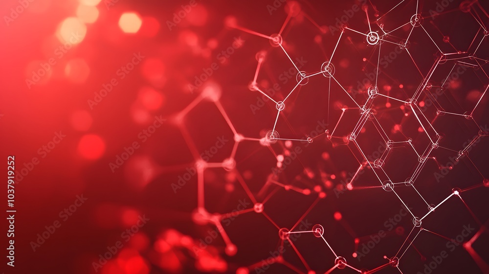 Poster wireless network connection technology background concept. hexagon shapes pattern and connection lin