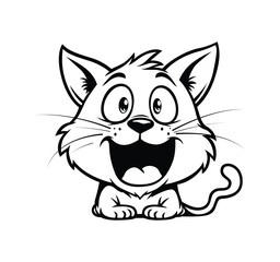 Fototapeta premium A happy cute kitty vector