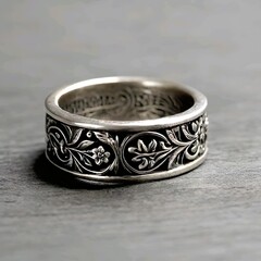 Intricately Engraved Floral Design with Timeless Craftsmanship and Artistic Detailing