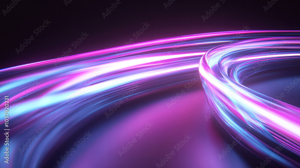 Aufkleber dynamic multi color light trails create abstract visual effect, showcasing vibrant hues of pink and 
