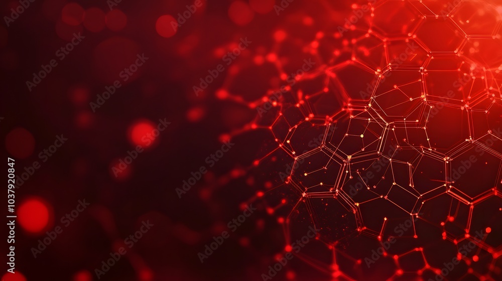 Poster wireless network connection technology background concept. hexagon shapes pattern and connection lin