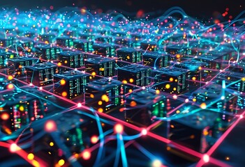 Obraz premium digital nodes