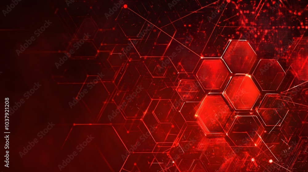 Poster wireless network connection technology background concept. hexagon shapes pattern and connection lin