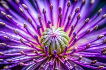 Obraz premium Close-up of purple flower vibrant petals and delicate details