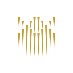 Initials Letter M Building architecture property line logo design