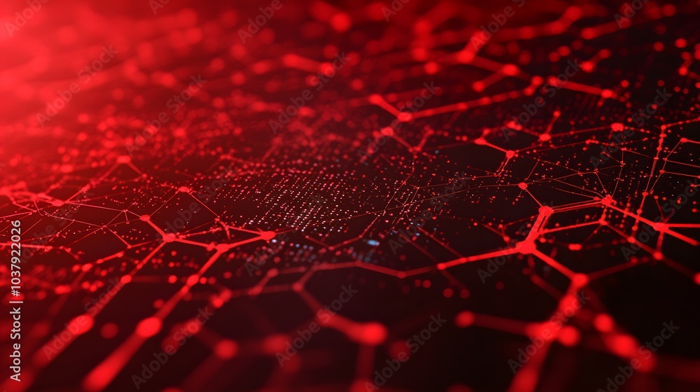Poster wireless network connection technology background concept. hexagon shapes pattern and connection lin