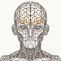 Vector of AI-Powered World Human