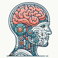 Vector of AI-Powered World Human