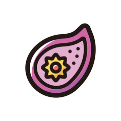 Paisley outline icon for graphic design, apps and websites